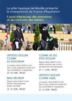 Flyers Equitation A5 recto verso personnalisable
