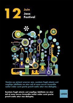 Flyers Jazz festival A5 recto verso personnalisable