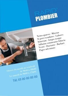 Flyers Rapid plombier A5 personnalisable