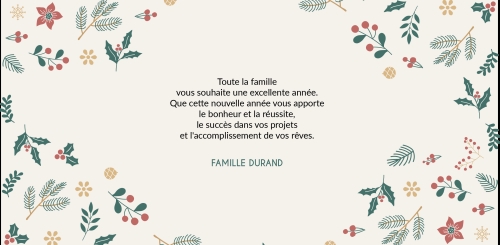 Meilleurs voeux floral miniature 2
