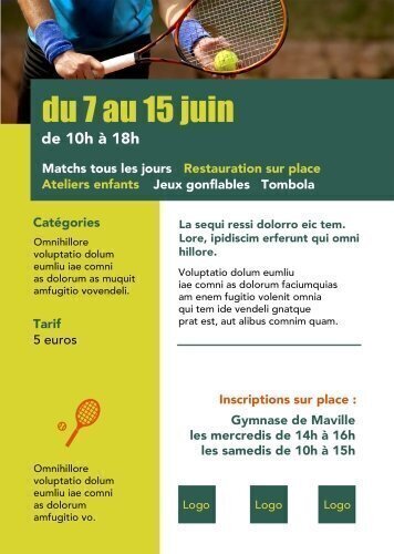 Tournoi Tennis Sénior miniature 2
