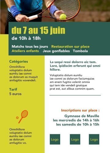 Tournoi Tennis Sénior miniature 2