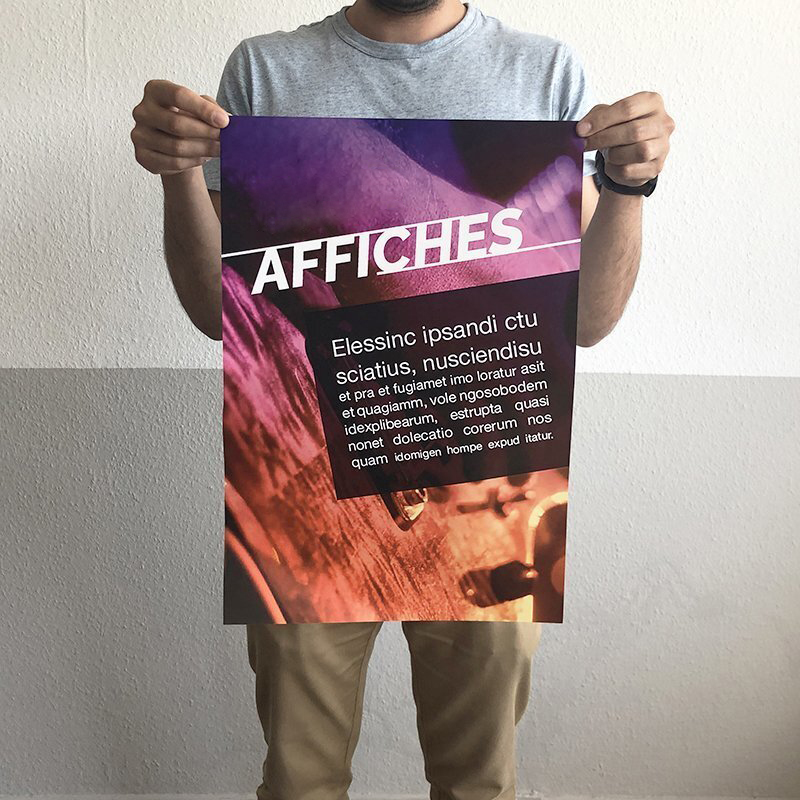 Impression d'Affiches personnalisées en ligne, format sur mesure.