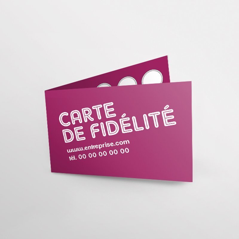 Impression carte de fidélité double recto verso au meilleur prix