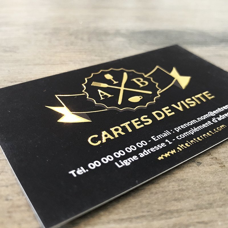 Carte de visite luxe : Impression très haute qualité