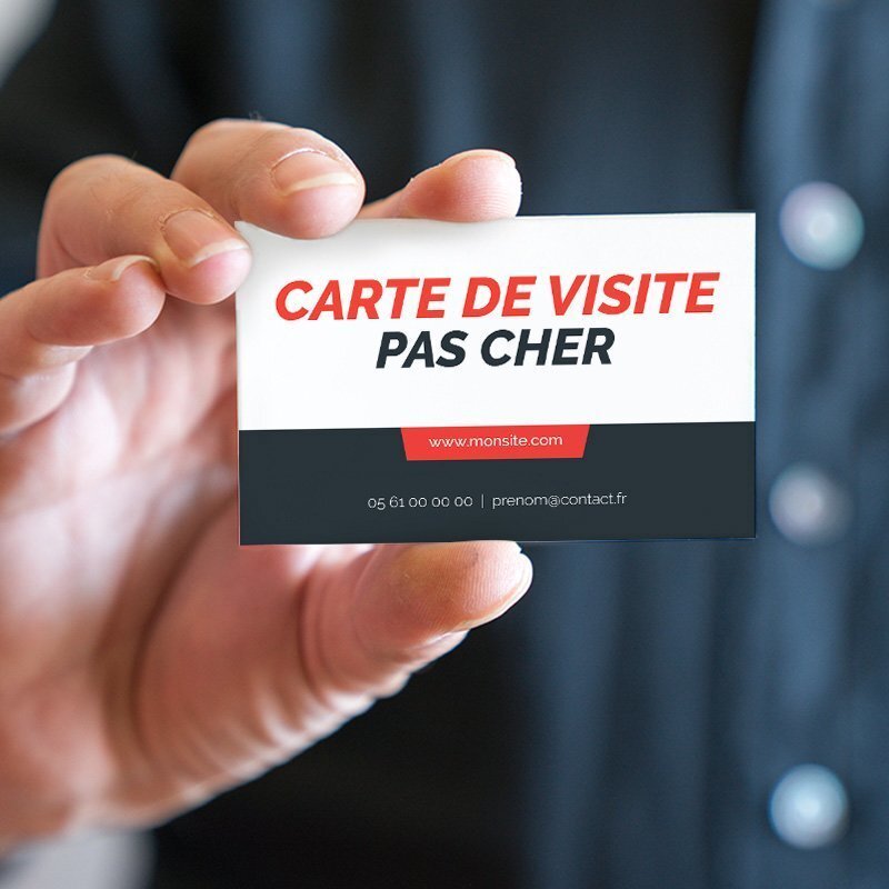 Impression carte de visite simple miniature 1