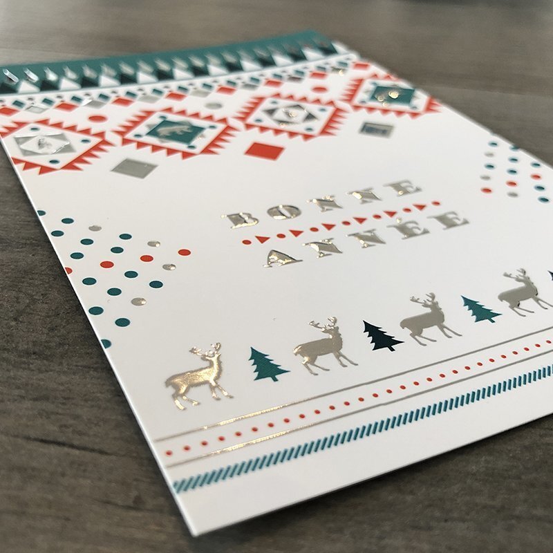 Impression carte de voeux dorure miniature 4