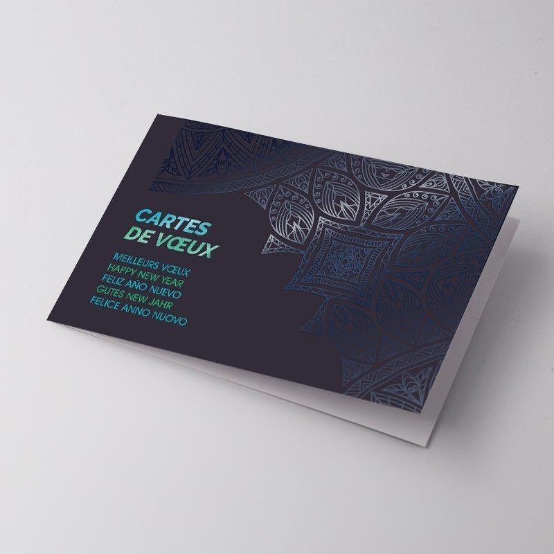 Impression carte de voeux doubles vernis