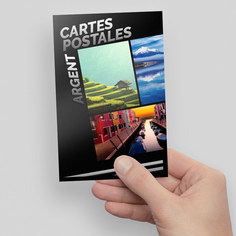 Impression carte postale dorure or