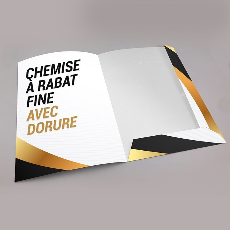 Maquettes et impression de chemises à rabats