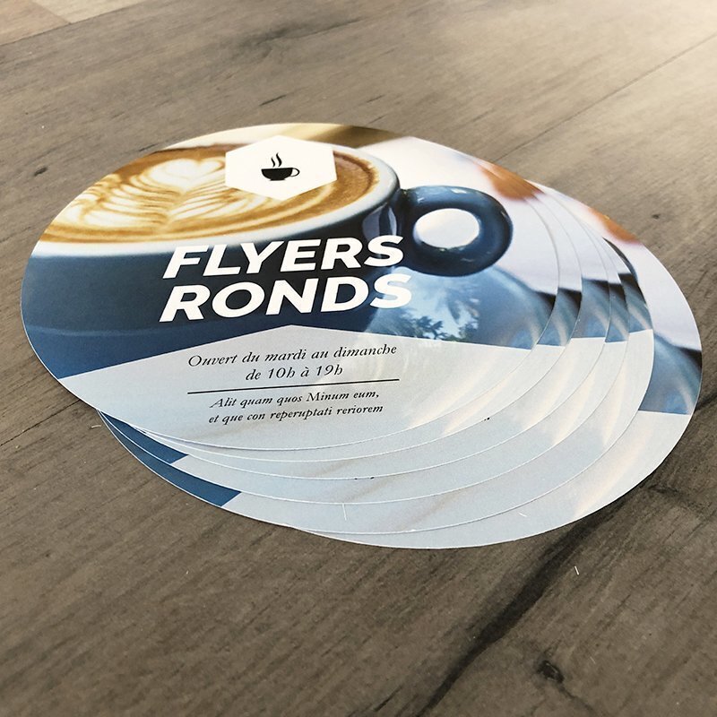 Impression flyer rond miniature 4