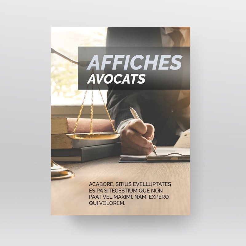 Impression affiche avocat