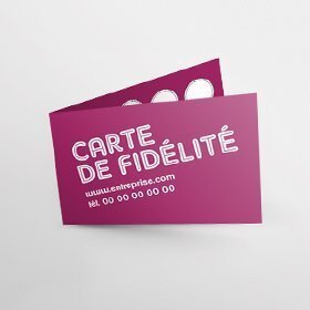 Impression carte de fidélité double