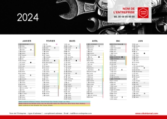 Calendriers Mécanicien A5 personnalisable