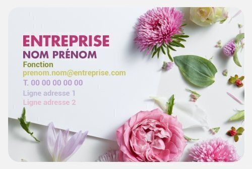 Impression Carte de visite Artiste floral personnalisable Coins arrondis