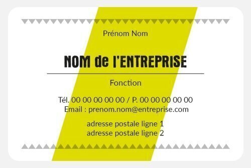 Impression Carte de visite Bande personnalisable Coins arrondis