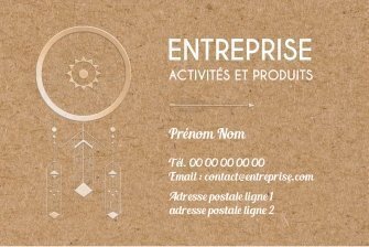 Cartes de visite Boho vernis sélectif