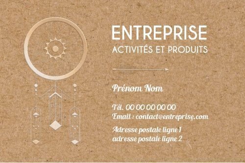 Impression de Cartes de visite Boho vernis sélectif