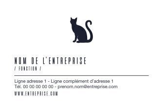 Carte de visite Chat personnalisable