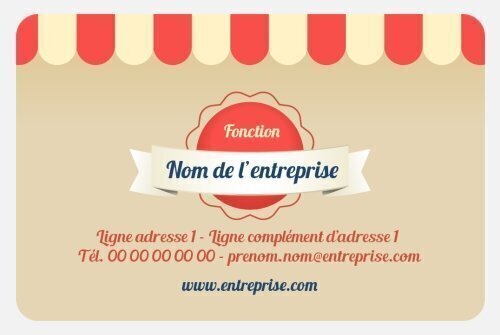 Impression Carte de visite Commerçant personnalisable Coins arrondis
