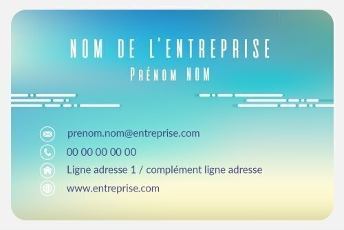 Impression Carte de visite Concept personnalisable Coins arrondis