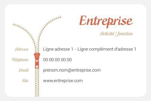 Impression Carte de visite Couture personnalisable Coins arrondis