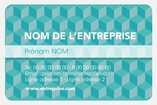 Impression Carte de visite Cube rétro personnalisable Coins arrondis