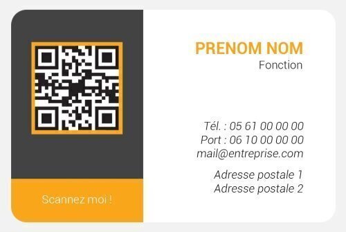 Impression Carte de visite Flashcode personnalisable Coins arrondis