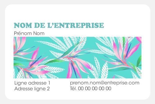 Impression Carte de visite Floral personnalisable Coins arrondis
