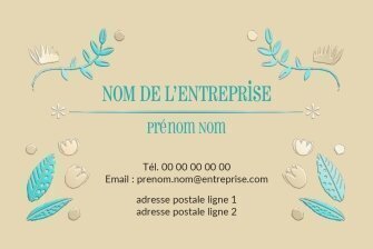 Cartes de visite Floral vernis sélectif