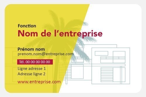 Impression Carte de visite Immobilier personnalisable Coins arrondis