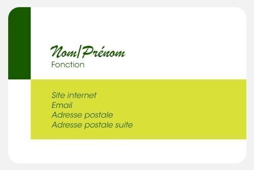 Impression Carte de visite Nature personnalisable Coins arrondis