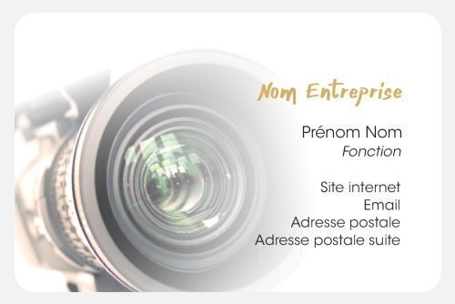 Impression Carte de visite Photographe personnalisable Coins arrondis