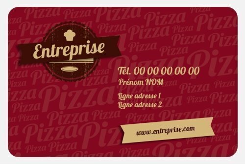 Impression Carte de visite Pizza personnalisable Coins arrondis