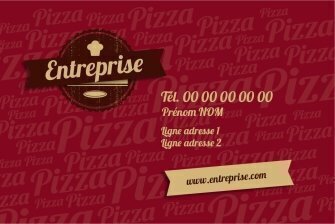 Carte de visite Pizza personnalisable