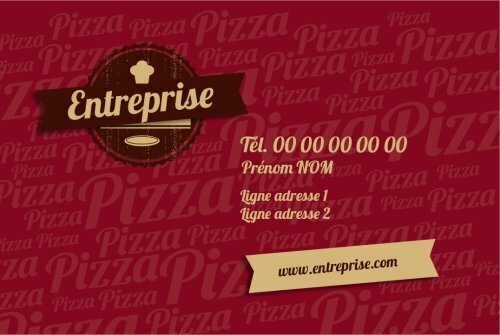 Impression Carte de visite Pizza personnalisable