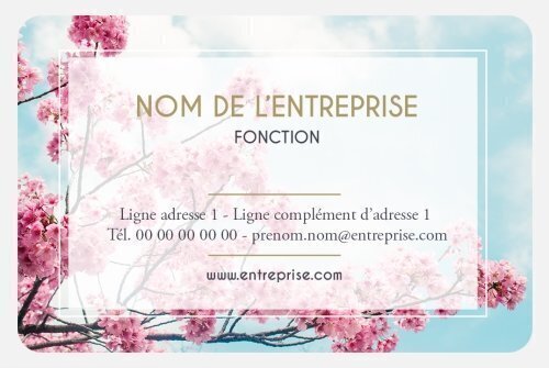 Impression Carte de visite Printemps personnalisable Coins arrondis