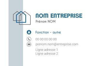 Carte de visite Promoteur immobilier personnalisable