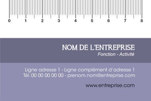 Impression Carte de visite Règle violet personnalisable
