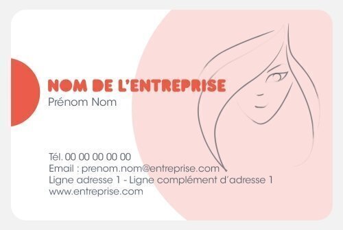 Impression Carte de visite Salon de coiffure personnalisable Coins arrondis