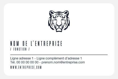 Impression Carte de visite Tigre personnalisable Coins arrondis