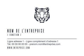 Carte de visite Tigre personnalisable