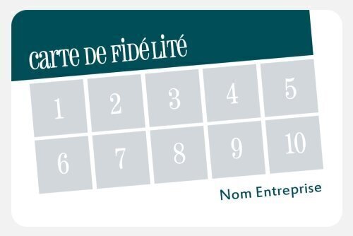 Impression Cartes de fidélité Bleu personnalisable Coins arrondis