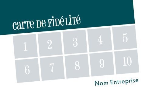 Impression Cartes de fidélité Bleu personnalisable