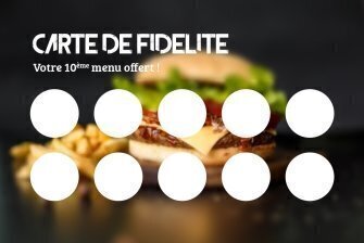 Cartes de fidélité Burger personnalisable recto verso