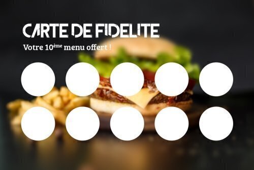 Impression Cartes de fidélité Burger personnalisable