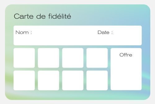 Impression Cartes de fidélité Ciel personnalisable Coins arrondis