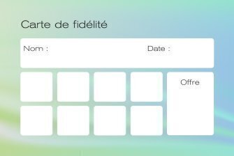 Cartes de fidélité Ciel personnalisable