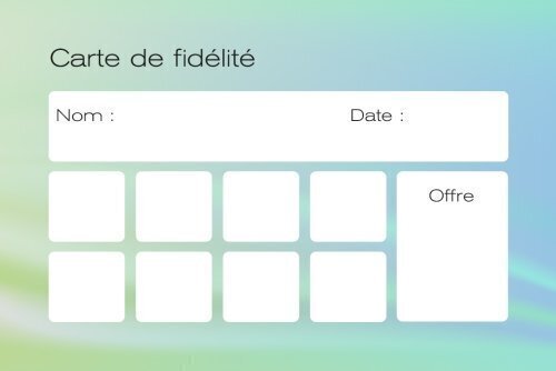 Impression Cartes de fidélité Ciel personnalisable
