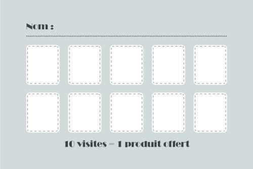 Impression Cartes de fidélité Gris personnalisable